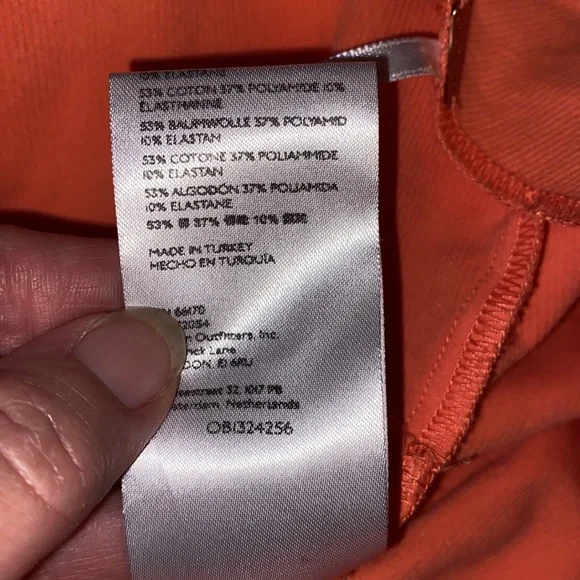 Free People Real Deal High Waist front slit flare pants in coral size XL - Picture 11 of 11